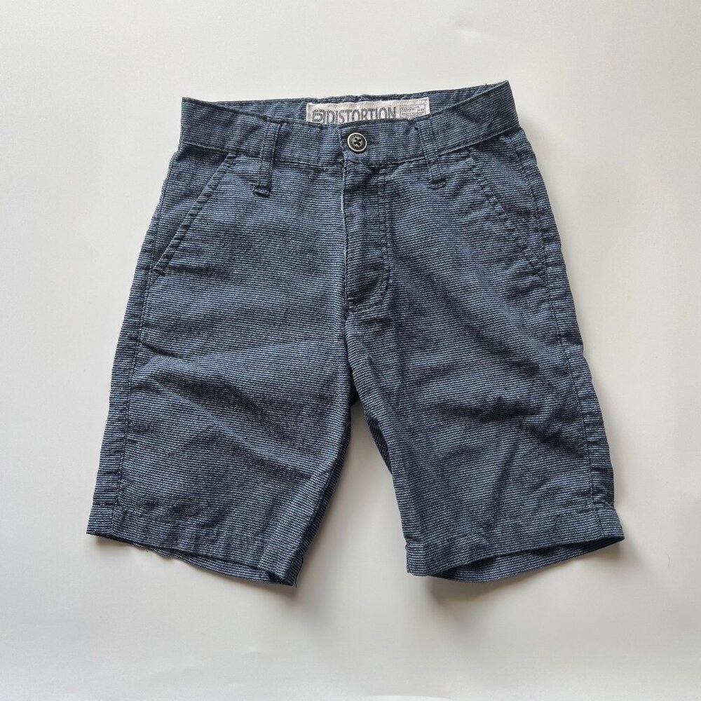 Boys 4 Distortion Blue Striped Shorts